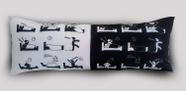 Almofadão de dormir ou Decorar 35x95 Preto e Branco Atelier Valverde