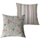 Almofadas Cheias Havana Impermeável Estampa Digital 100% Algodão Floral Romântica e Listrada Kit 2 43cmx43cm