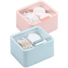 Almofadas de algodão e porta-cotonetes Tecbeauty com tampas transparentes, 2 unidades
