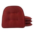 Almofadas de cadeira Klear Vu Omega antiderrapantes 38x41 cm, pacote com 4 unidades, vermelhas