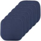 Almofadas de Cadeira Sweet Home Collection - Espuma com Memória - Pacote com 6 Unidades (Azul Marinho) Almofadas de Cadeira Sweet Home Collection - Espuma com Memória - Pacote com 6 Unidades (Azul Marinho)