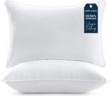 Almofadas de cama Utopia Bedding Queen Size, conjunto de 2 microfibras brancas