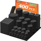 Almofadas de feltro para móveis FURNIMATE 400 PCS Protetores de piso pretos Almofadas de feltro para móveis FURNIMATE 400 PCS Protetores de piso pretos