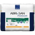 Almofadas de incontinência Abena Abri-San Premium tamanho 1 28 quilates 7x23 cm