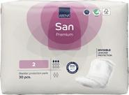 Almofadas de incontinência Abena San Premium tamanho 2, leves, 30 quilates