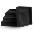 Almofadas de móveis CasterMaster Non Slip, 10 x 10 cm, borracha preta (conjunto 4)