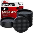 Almofadas de móveis GAGUIUP 7,5 cm redondas antiderrapantes pretas 8 unidades