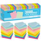Almofadas de notas adesivas SACATR 30, 3 x 3 em 10 cores (3000 folhas)