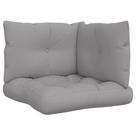 Almofadas de paletes VidaXL Premium Fabric 3 peças cinza