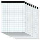 Almofadas de papel milimetrado Zaviko 8,5x11 4x4 Quad Grid, 30 folhas, pacote com 8
