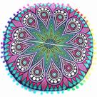 Almofadas de piso de mandala indiana Almofadas de almofada boêmia redondas Almofadas
