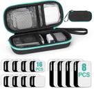 Almofadas de reposição TENS Unit, pacote com 24 unidades com estojo rígido de viagem