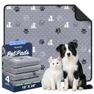 Almofadas de xixi laváveis WanPeeGoo para cães, pacote com 4 unidades, cinza absorvente