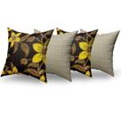 Almofadas Decorativas 4 Unidades Com Ziper e Refil de Silicone