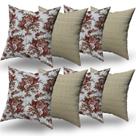 Almofadas Decorativas 8 Unidades Com Ziper e Refil Silicone