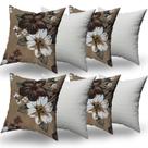 Almofadas Decorativas 8 Unidades Com Ziper e Refil Silicone