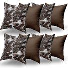 Almofadas Decorativas 8 Unidades Com Ziper e Refil Silicone