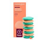 Almofadas faciais Cleanlogic para banho e esfoliante corporal, 9 unidades