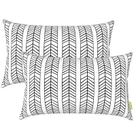 Almofadas lombares ao ar livre LVTXIII, conjunto de 2 espinhas de peixe, 30x50cm