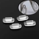 Almofadas nasais de reposição para óculos, silicone quadrado de 11 mm, 4 pares