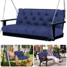 Almofadas para Balanço SXBFHGH 3 Lugares Impermeável Azul Marinho 150x100x13 cm