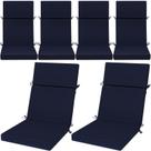 Almofadas para Cadeira Chitidr, kit com 6, impermeáveis, azul-marinho, 114 x 50 cm
