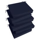 Almofadas para Cadeiras Externas Basic Beyond Jogo com 6 Azul-Marinho 47x41x8 cm