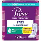Almofadas para incontinência Poise 3 Drop Light Absorbency 120 unidades