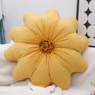 Almofadas redondas UNWAAT Velvet Flower 40cm amarelas