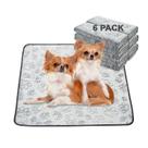 Almofadas reutilizáveis para cachorros Qeils, pacote com 6, antiderrapantes, 76x86 cm