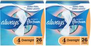 Almofadas sanitárias Always Infinity FlexFoam tamanho 4 Overnight x26
