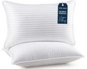 Almofadas Utopia Bedding King Size (branca), conjunto de 2 almofadas de algodão poliéster