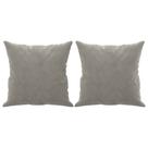 Almofadas vidaXL Light Grey Velvet 40x40cm 2 peças