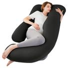 Almohada de Embarazo Sasttie 145x70 cm en Forma de U Negra con Material Transpirable Almohada de Embarazo Sasttie 145x70 cm en Forma de U Negra con Material Transpirable
