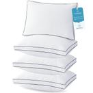 Almohadas para Cama MUXHOMO Tamaño Queen Pack de 4, 51x76 cm, Alternativa al Plumón