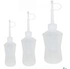 Almotolia Plastica Transparente 500 Ml Bico Reto Branca Kit Com 3 Unidades