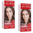 Alta Moda Alfaparf kit c/2 Tonalizantes 721 Louro Médio Irisé Cinza 120g Alta Moda Alfaparf kit c/2 Tonalizantes 721 Louro Médio Irisé Cinza 120g
