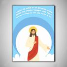 Altar com cruz Placa Decorativa Religiosa 30x20 cm
