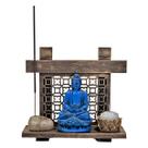 Altar Kit Zen Buda Castiçal Incensário Pedra Japonesa Paz