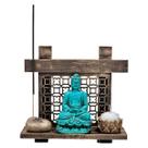 Altar Kit Zen Buda Castiçal Incensário Pedra Japonesa Vida Altar Kit Zen Buda Castiçal Incensário Pedra Japonesa Vida