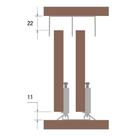 Alternativa-Kit Porta Correr al-60 guia Inteligente GA06 -Sistema 1Folha