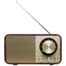 Alto-falante Bluetooth BentMax FM Radio Vintage com SD/USB Walnut