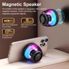Alto-falante Bluetooth chengquan M6 Magnetic com suporte de telefone e luz RGB