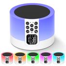 Alto-falante Bluetooth com luz noturna e despertador AFEXOA com máquina de som