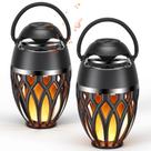 Alto-falante Bluetooth externo MOFOKEAY com LED Flame, pacote com 2