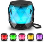 Alto-falante Bluetooth LFS portátil com luzes impermeáveis (multicoloridas)
