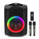 Alto-falante Bluetooth portátil Karaoke Machine EQKK com 2 microfones