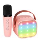Alto-falante Bluetooth portátil para crianças Karaoke Machine YLL, rosa claro