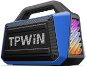 Alto-falante Bluetooth TPWIN portátil 80W impermeável azul