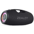 Alto-falante Bluetooth ZEALOT 120W sem fio com baixo estrondoso preto